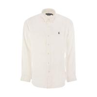 Polo Ralph Lauren定制版亚麻男士长袖衬衫透气简约商务休闲装