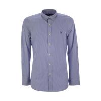 Polo Ralph Lauren弹力条纹衬衫男修身长袖休闲商务衬衣