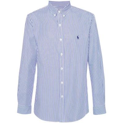 Polo Ralph Lauren男士弹力条纹棉质修身长袖衬衫高弹舒适商务休闲装