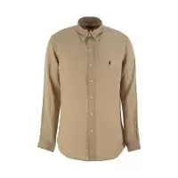 polo ralph lauren定制剪裁透气亚麻衬衫宽松舒适男士休闲外套