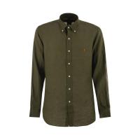 polo ralph lauren定制剪裁透气亚麻衬衫宽松舒适男装日常休闲西