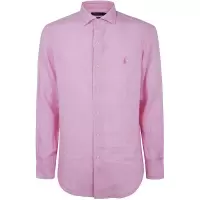 polo ralph lauren男士纯亚麻长袖衬衫透气舒适商务休闲装