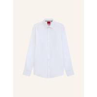 雨果博斯(HUGO BOSS)男士修身免烫按钮下摆直筒袖常规款长袖衬衫