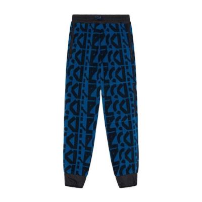 KENZO男士休闲直筒运动裤 涤纶印花logo宽松舒适松紧腰两侧口袋