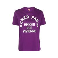 KENZO紫色短袖logo印花女士休闲T恤