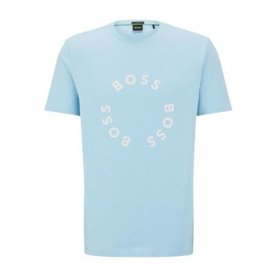 Hugo boss奢侈品服饰男徽标印花T恤 50488831-451 时尚百搭