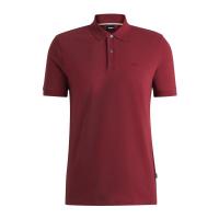 Hugo boss男士短袖T恤纽扣设计条纹内领百搭舒适棉质衫