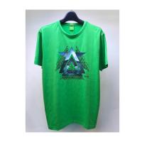 绿色徽标细节短袖T恤圆领休闲男装户外运动舒适透气