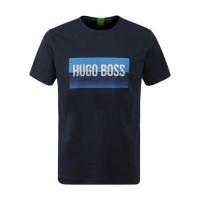 Hugo Boss男士圆领短袖T恤舒适棉质时尚简约徽标设计