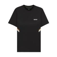 Hugo Boss男士圆领短袖T恤透气速干再生聚酯纤维男装潮流印花