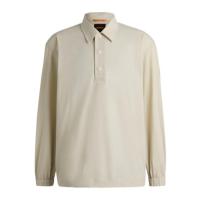 Hugo Boss男士弹力修身长袖Polo衫三粒扣插兜可调下摆