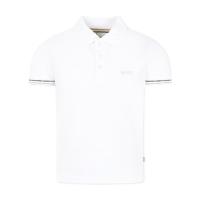 Hugo Boss男孩短袖Polo衫尖领纽扣设计时尚印花细节休闲T恤25夏季新款