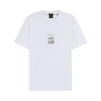 HUGO BOSS棉质圆领短袖T恤 棉氨纶混纺 修身弹力透气男装