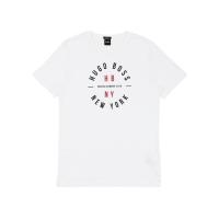 HUGO BOSS男款T恤 TIBURT6750386283-100 经典耐磨舒适白色短袖