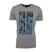 Hugo boss24夏季新款舒适透气纯棉吸湿排汗百搭日常圆领休闲男士短袖T恤