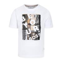 Hugo boss 奢侈品服饰男孩短袖圆领 T 恤 J51217-10P 七夕情人节礼物