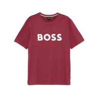 Hugo boss 男士短袖T恤常规剪裁胸前对比色徽标透气休闲男装