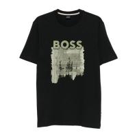 Hugo boss新款排汗吸湿男士短袖T恤圆领透气舒适棉质休闲日常穿搭全球购