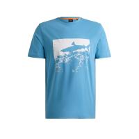 Hugo boss男士休闲棉质印花T恤透气舒适日常穿搭