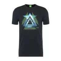 Hugo boss男士蓝印花短袖弹力圆领T恤舒适透气休闲服日常通勤短袖T恤