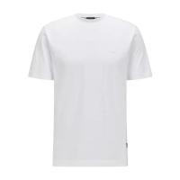 雨果博斯(HUGO BOSS)白色短袖圆领平纹针织男式休闲T恤