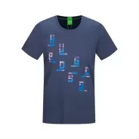 Hugo boss男士圆领短袖T恤棉质舒适徽标细节时尚休闲款舒适透气休闲短袖T恤