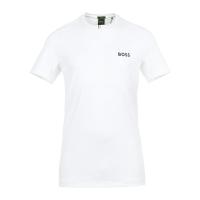 Hugo boss再生聚酯圆领短袖T恤男修身百搭舒适弹性胸前装饰条紋