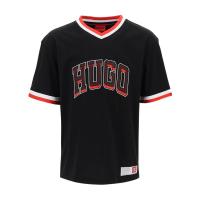 Hugo boss男士棉质短袖T恤徽标装饰直下摆透气舒适