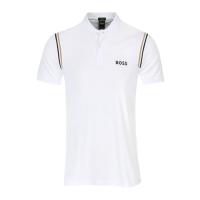 Hugo boss男款短袖Polo衫聚酯纤维透气舒适胸前字母设计休闲运动上衣