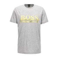 Hugo boss简约舒适休闲百搭男士上衣 垂直下摆logo印花圆领短袖T恤
