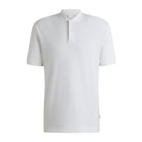 Hugo boss男士无领短袖POLO衫棉莫代尔混纺简约休闲