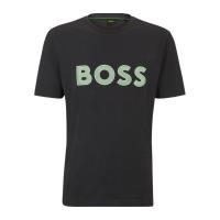 Hugo boss男士棉质圆领短袖T恤男简约百搭徽标装饰夏季透气舒适户外休闲T恤