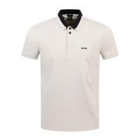 Hugo boss男士运动T恤LOGO常规款平针织3D条纹休闲舒适吸汗短袖50506182