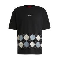 Hugo boss男士服饰菱形格纹短袖T恤HUGO圆领休闲服饰日常通勤休闲聚会