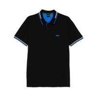 Hugo boss短袖Polo衫罗纹领撞色条纹拼接男士休闲百搭纯棉弹性衬衫