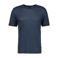 Hugo boss男款短袖T恤圆领直下摆设计亚麻材质透气舒适休闲衣裤