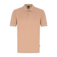 Hugo boss浅棕色短袖POLO衫男宽松舒适休闲运动服