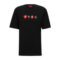 Hugo boss男款短袖T恤圆领棉质休闲舒适透气百搭时尚徽标设计