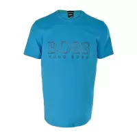 Hugo boss徽标短袖T恤男圆领休闲透气舒适时尚logo标识运动户外