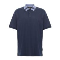 Hugo boss短袖撞色针织领纯棉Polo衫男