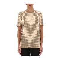 Hugo boss圆领短袖棉麻条纹透气男士T恤