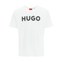 Hugo boss徽标短袖T恤男棉质直筒圆领休闲舒适胸前对比标志设计