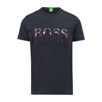 Hugo boss雨果波士T恤男透气吸汗舒适易打理刺绣徽标纯棉修身