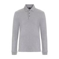 Hugo boss雨果波士POLO衫男透气舒适易打理百搭纯棉灰色徽标