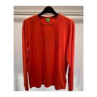 Hugo boss雨果波士长袖T恤男透气舒适百搭耐穿棉质弹力修身橙色