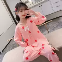 乌鹿童装女童睡衣家居服套装春装2021新款儿童棉绸睡衣两件套中大童女宝宝睡衣