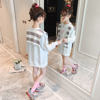 乌鹿童装女童连衣裙春季2021新款儿童长袖公主裙韩版洋气女孩网红披肩卫衣裙子