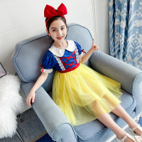 乌鹿童装女童连衣裙儿童裙子春秋夏季宝宝小孩衣服2021新款中大童欧美洋气白雪公主网纱裙子六一表演服