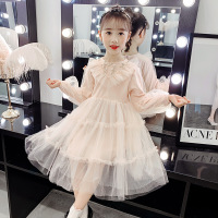 乌鹿童装女童连衣裙儿童裙子春秋季装小孩学生宝宝衣服2021年新款中大童韩版洋气甜美网纱公主裙