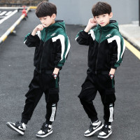 乌鹿童装男童套装秋冬装加绒加厚两件套2020新款儿童金丝绒运动套装中大童男孩秋冬季外套裤子保暖衣服